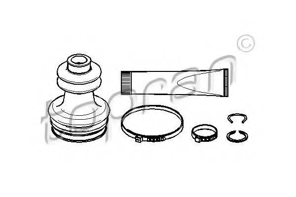 TOPRAN 301249 Комплект пильника, приводний вал