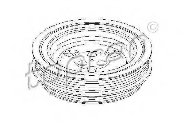 TOPRAN 302813 Ремінний шків, колінчастий вал
