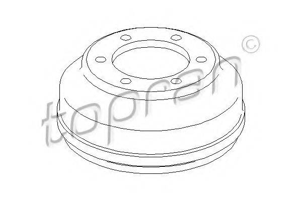 TOPRAN 302343 Гальмівний барабан