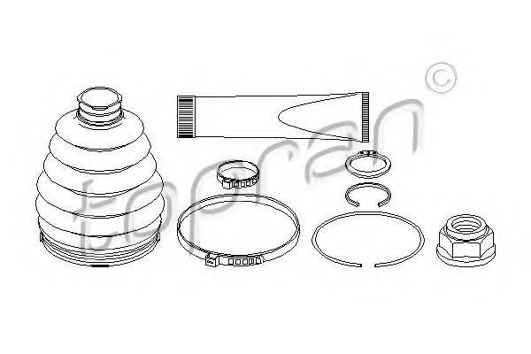 TOPRAN 401745 Комплект пильника, приводний вал