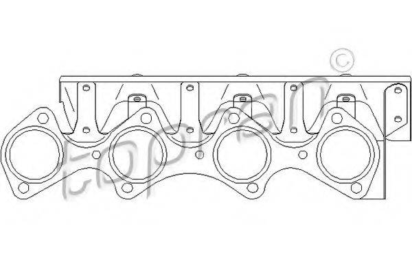 TOPRAN 501276 Прокладка, випускний колектор