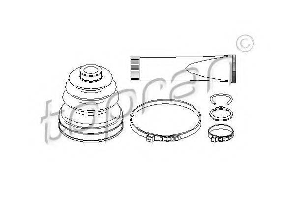 TOPRAN 501597 Комплект пильника, приводний вал