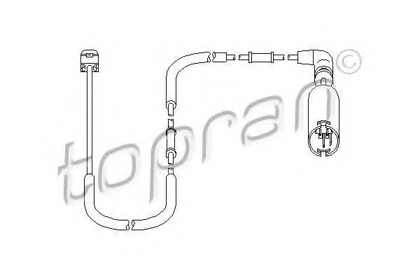 TOPRAN 500660 Датчик, знос гальмівних колодок