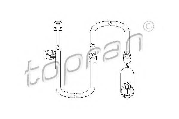 TOPRAN 501402 Датчик, знос гальмівних колодок