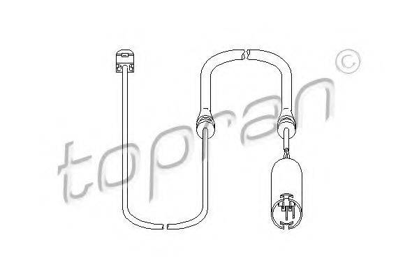 TOPRAN 500664 Датчик, знос гальмівних колодок
