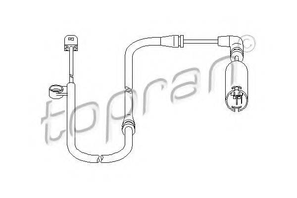 TOPRAN 501404 Датчик, знос гальмівних колодок