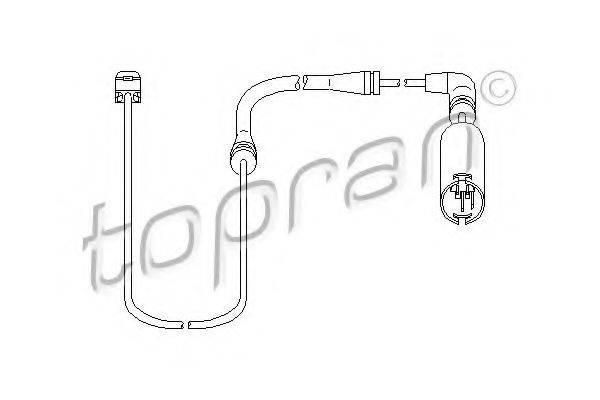 TOPRAN 500668 Датчик, знос гальмівних колодок