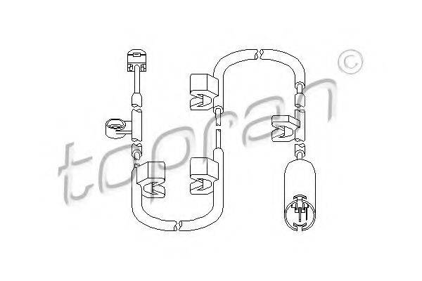 TOPRAN 501025 Датчик, знос гальмівних колодок
