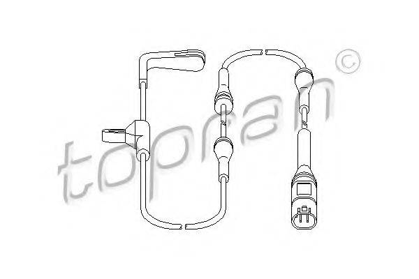 TOPRAN 501616 Датчик, знос гальмівних колодок