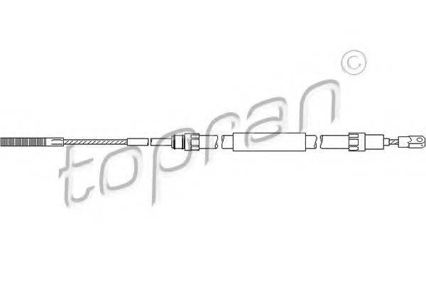TOPRAN 501089 Трос, стоянкова гальмівна система