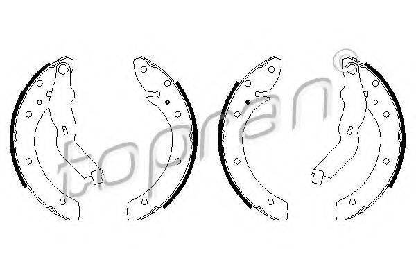 TOPRAN 700604 Комплект гальмівних колодок