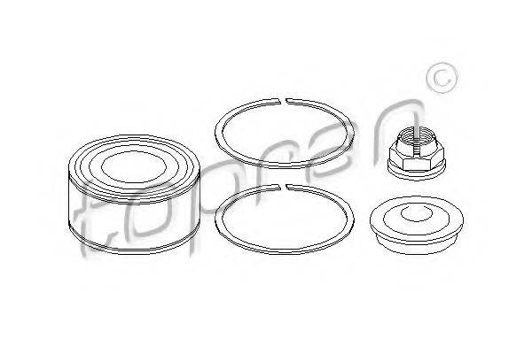 TOPRAN 700637 Комплект підшипника маточини колеса