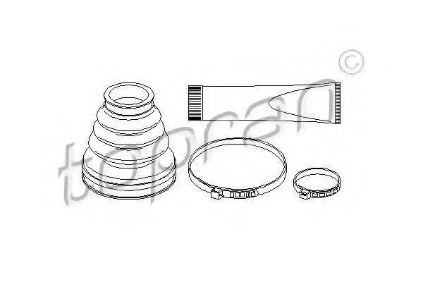 TOPRAN 721153 Комплект пильника, приводний вал