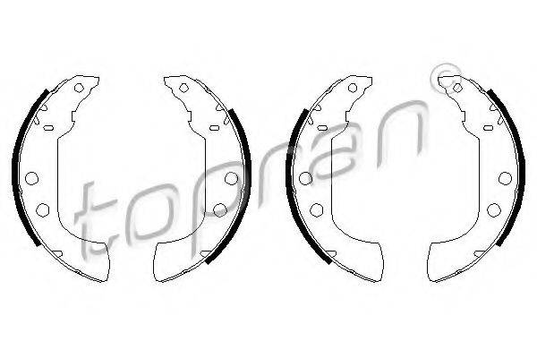 TOPRAN 720340 Комплект гальмівних колодок