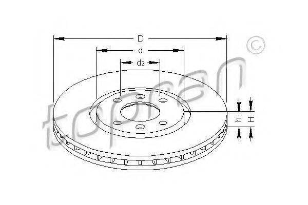 TOPRAN 720245 гальмівний диск