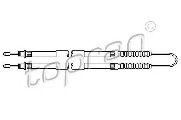 TOPRAN 721662 Трос, стоянкова гальмівна система