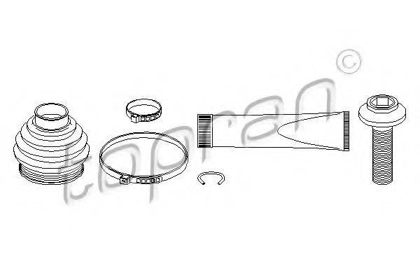 TOPRAN 113007 Комплект пильника, приводний вал