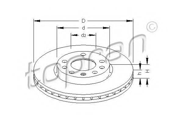 TOPRAN 207652 гальмівний диск