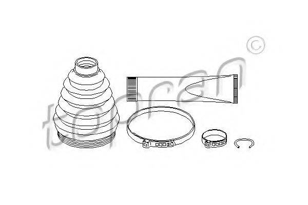 TOPRAN 700719 Комплект пильника, приводний вал