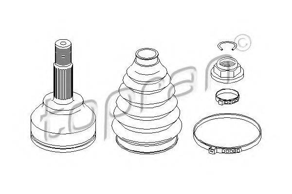 TOPRAN 304008 Шарнірний комплект, приводний вал