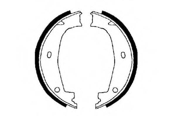E.T.F. 090559 Комплект гальмівних колодок, стоянкова гальмівна система