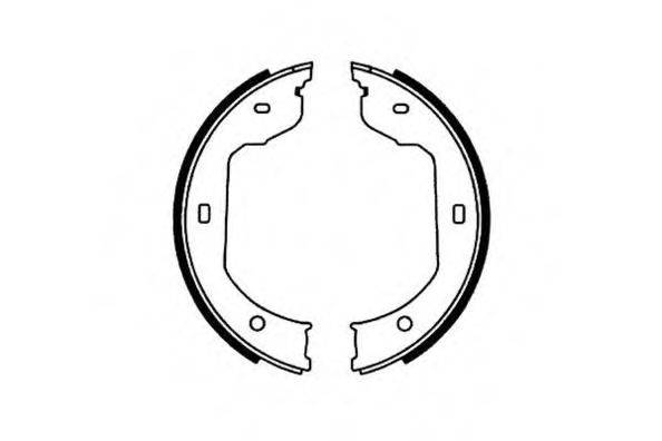 E.T.F. 090606 Комплект гальмівних колодок, стоянкова гальмівна система