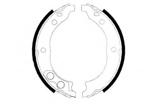 E.T.F. 090649 Комплект гальмівних колодок, стоянкова гальмівна система