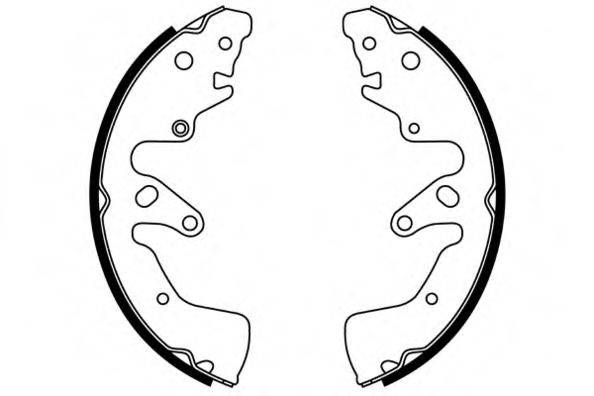 E.T.F. 090672 Комплект гальмівних колодок; Комплект гальмівних колодок, стоянкова гальмівна система