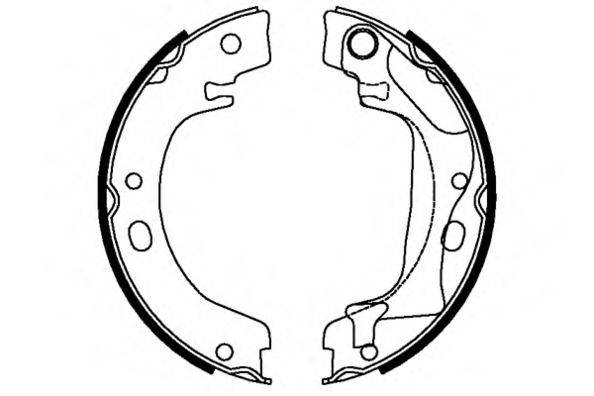 E.T.F. 090676 Комплект гальмівних колодок; Комплект гальмівних колодок, стоянкова гальмівна система