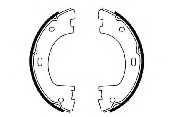 E.T.F. 090678 Комплект гальмівних колодок; Комплект гальмівних колодок, стоянкова гальмівна система