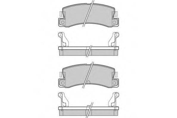 E.T.F. 120323 Комплект гальмівних колодок, дискове гальмо