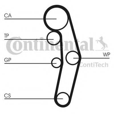 CONTITECH CT1028K5 Комплект ременя ГРМ