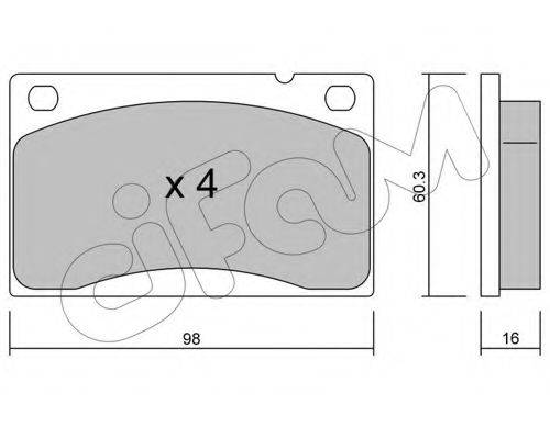 CIFAM 8220060 Комплект гальмівних колодок, дискове гальмо