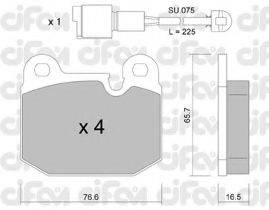 CIFAM 8220270K Комплект гальмівних колодок, дискове гальмо