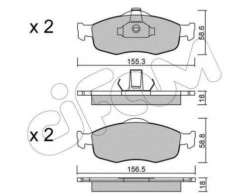 CIFAM 8221460 Комплект гальмівних колодок, дискове гальмо
