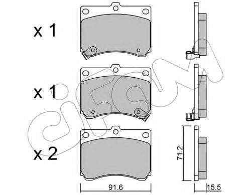 CIFAM 8221970 Комплект гальмівних колодок, дискове гальмо