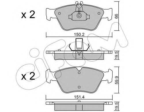CIFAM 8222190 Комплект гальмівних колодок, дискове гальмо
