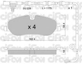CIFAM 8226930K Комплект гальмівних колодок, дискове гальмо