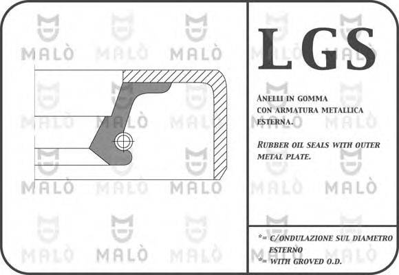 MALO 13012 Кільце ущільнювача, ступиця колеса