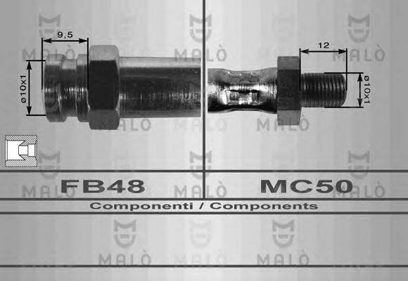 MALO 80076 Гальмівний шланг