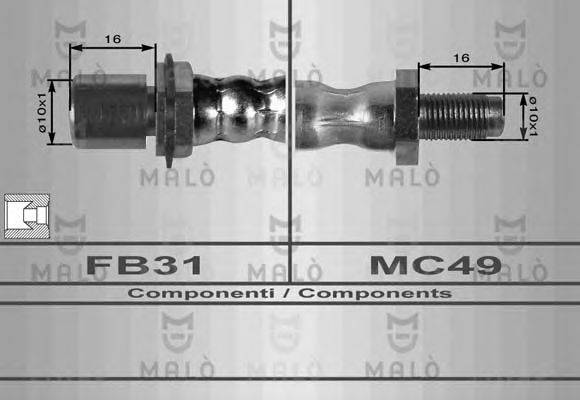 MALO 80081 Гальмівний шланг