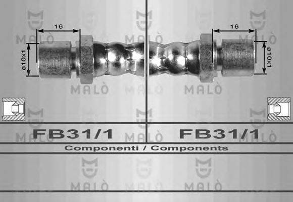 MALO 80116 Гальмівний шланг