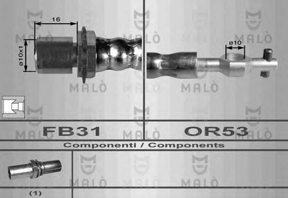 MALO 80125 Гальмівний шланг