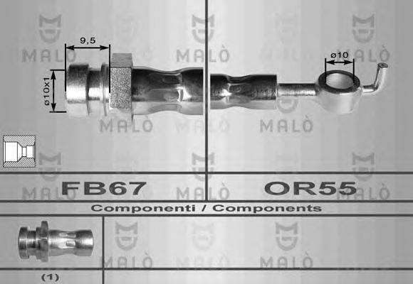 MALO 80151 Гальмівний шланг