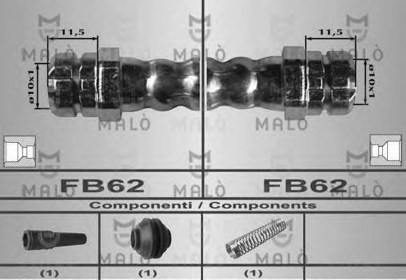 MALO 80162 Гальмівний шланг