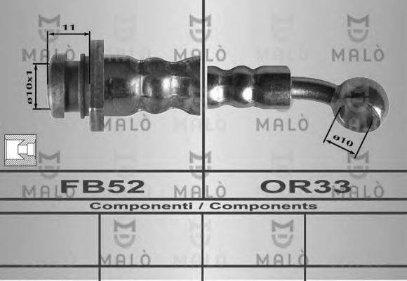 MALO 80229 Гальмівний шланг