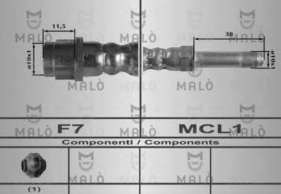 MALO 80251 Гальмівний шланг