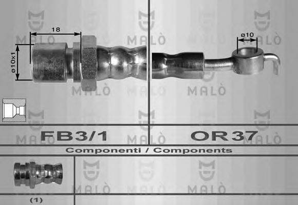 MALO 80288 Гальмівний шланг