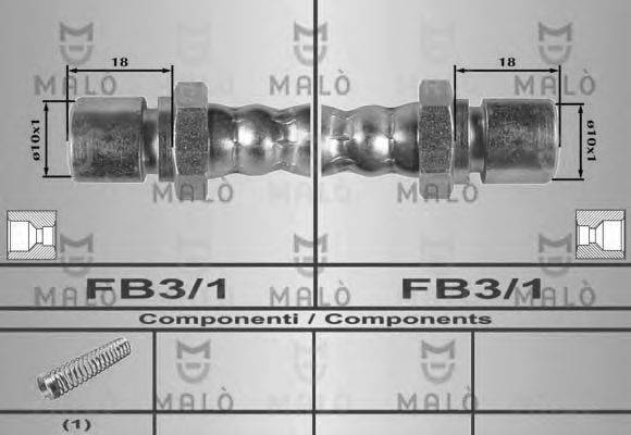 MALO 80293 Гальмівний шланг