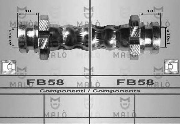 MALO 80296 Гальмівний шланг